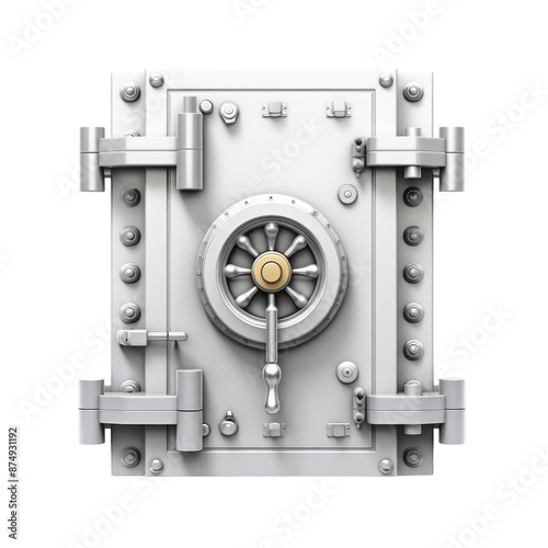 Bank safe with lock, safe with lock isolate on transparent png.
