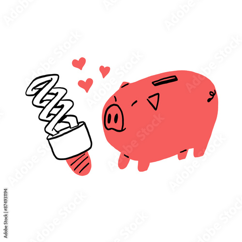 This image is a classic representation of a piggy bank. Piggy banks are commonly used to save money, and the image of a piggy bank is often associated with saving and financial planning.
