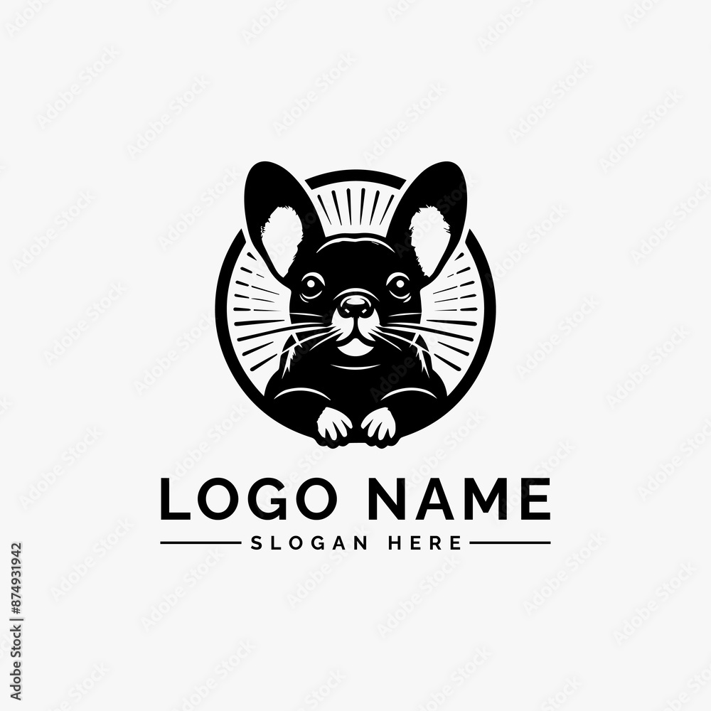 rat vector logo design rat vector logo design