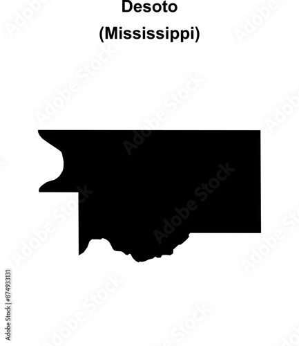 Desoto County (Mississippi) blank outline map