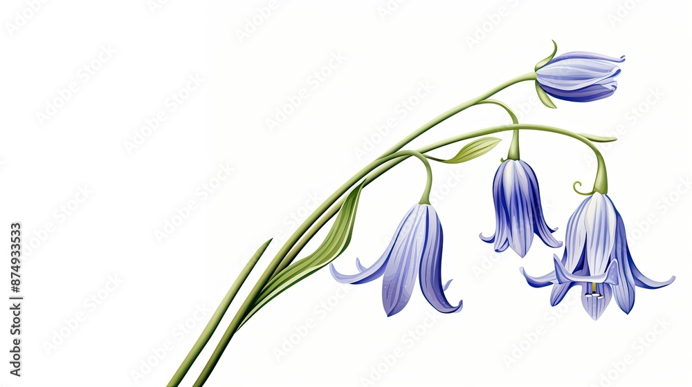 Fototapeta premium bluebell flower with long stem