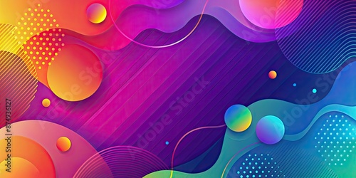Gradient filled shapes creating a modern and colorful background, abstract, design, vibrant, colorful, geometric, digital, pattern