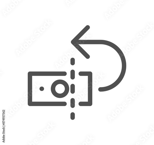 Tax icon outline and linear vector.	
