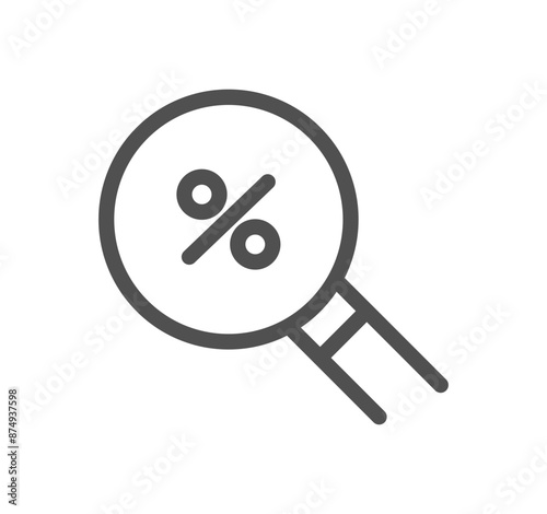 Tax icon outline and linear vector.	
