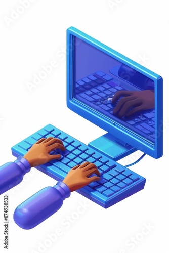 a computer keyboard and mouse are shown on a white background photo