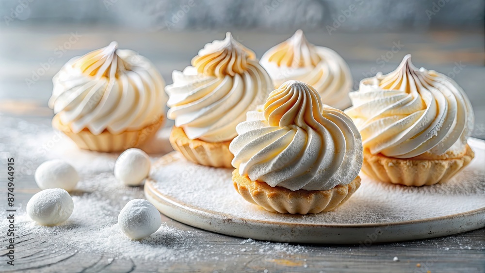 Light and fluffy French dessert made with egg whites and sugar , dessert, baking, sweet, airy, fluffy, delicate Light and fluffy French dessert made with egg whites and sugar , dessert, baking, sweet, airy, fluffy, delicate
