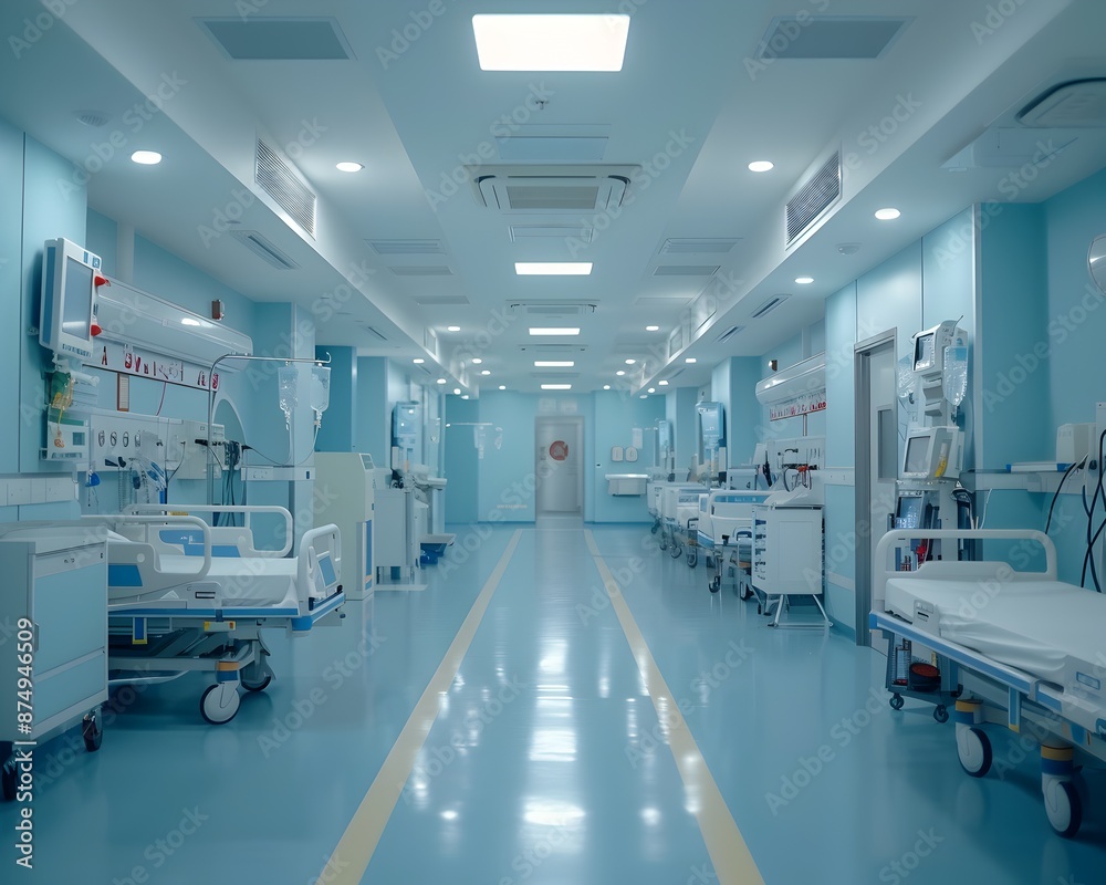 Modern Intensive Care Unit with Advanced Life Support Systems and Dedicated Medical Staff for Pandemic Preparedness Modern Intensive Care Unit with Advanced Life Support Systems and Dedicated Medical Staff for Pandemic Preparedness