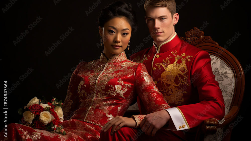 Race_Bride_and_Groom_in_Studio_wearing_traditiona Race_Bride_and_Groom_in_Studio_wearing_traditiona