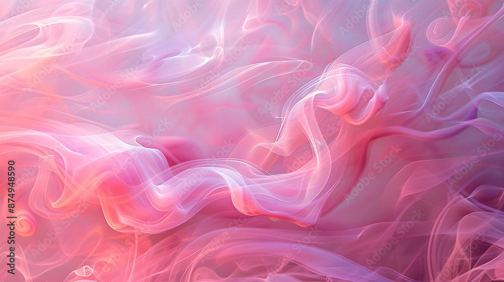 Fototapeta premium A pink and purple smokey background with a pink and purple flame