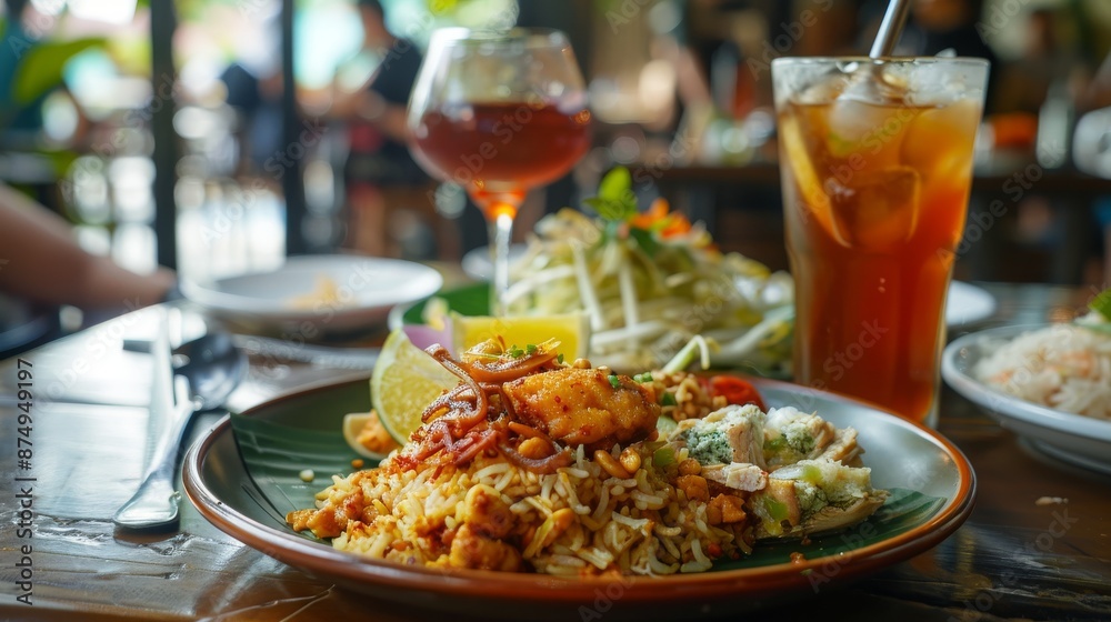 Delicious meal showcasing variety of vibrant dishes Delicious meal showcasing variety of vibrant dishes