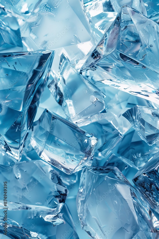 Abstract background, crystalline, shimmering, ice blue background Abstract background, crystalline, shimmering, ice blue background