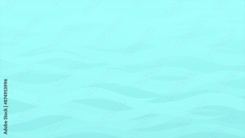 Cyan color abstract design wavy pattern liquid shapes geometrical loop able background