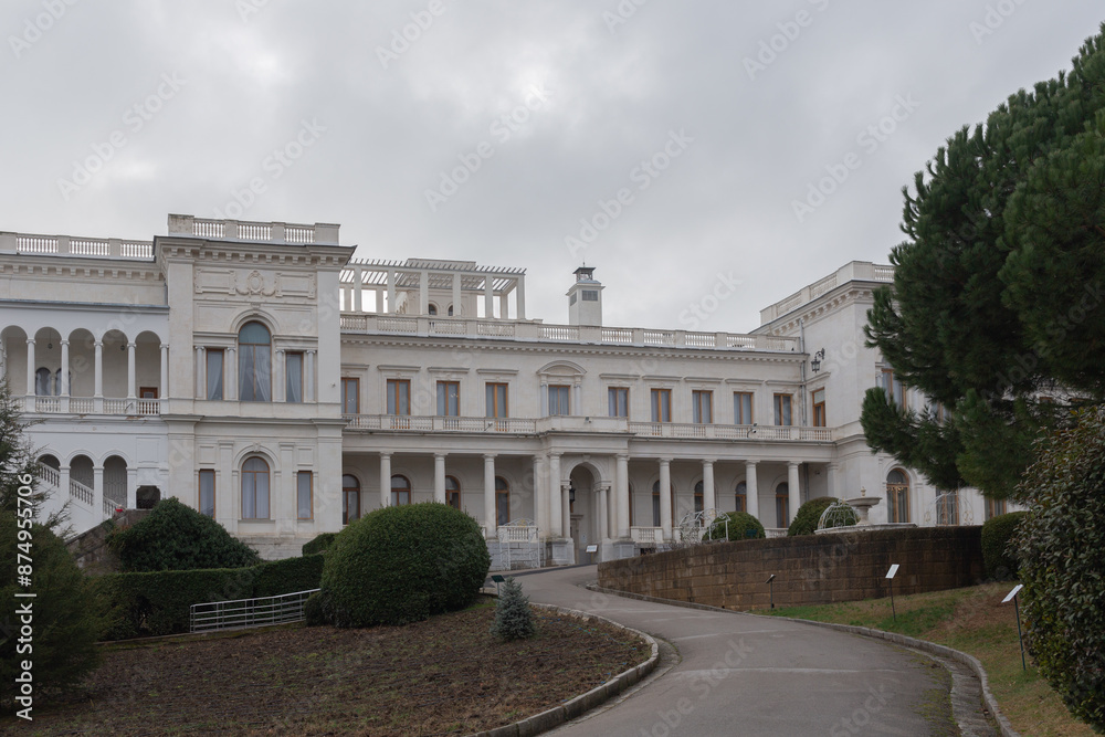 Obraz premium Livadia Palace is a museum. Yalta, Crimea, Russia. 22.02.2024