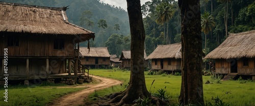 traditional houses of tana toraja in londa village, indonesia.