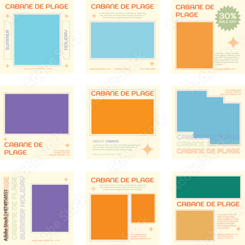 Summer Holiday Social Media Post Templates