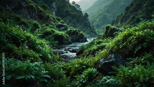 Emerald green panorama, nature's vibrancy on display.