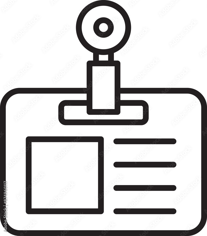 Identification Card Icon Identification Card Icon