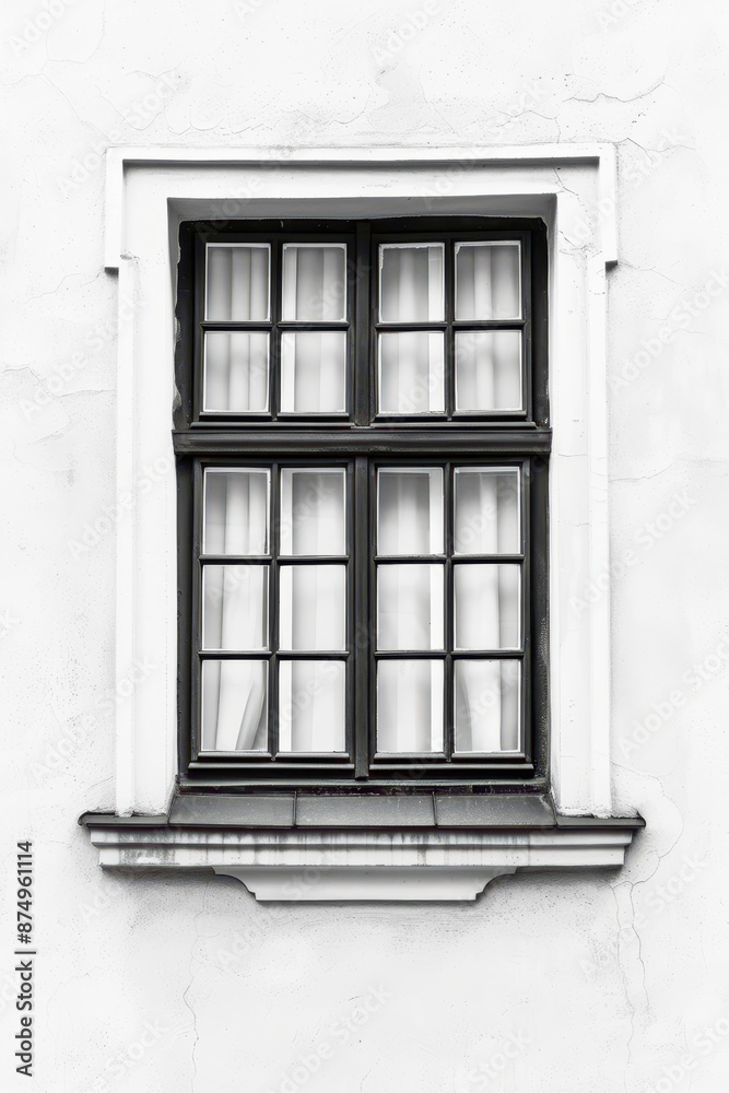 Fototapeta premium a black and white photo of a window