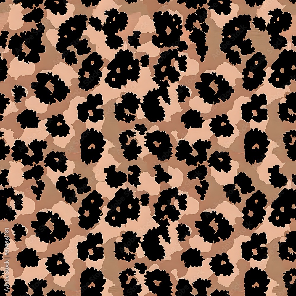 Fun and Playful Pink Background with Dark Brown Leopard Spot Pattern Fun and Playful Pink Background with Dark Brown Leopard Spot Pattern