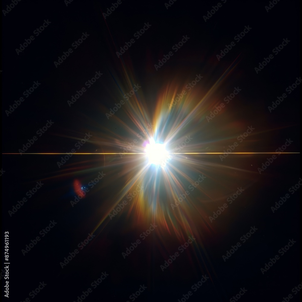 Obraz premium Bright Light Burst with Star Flare