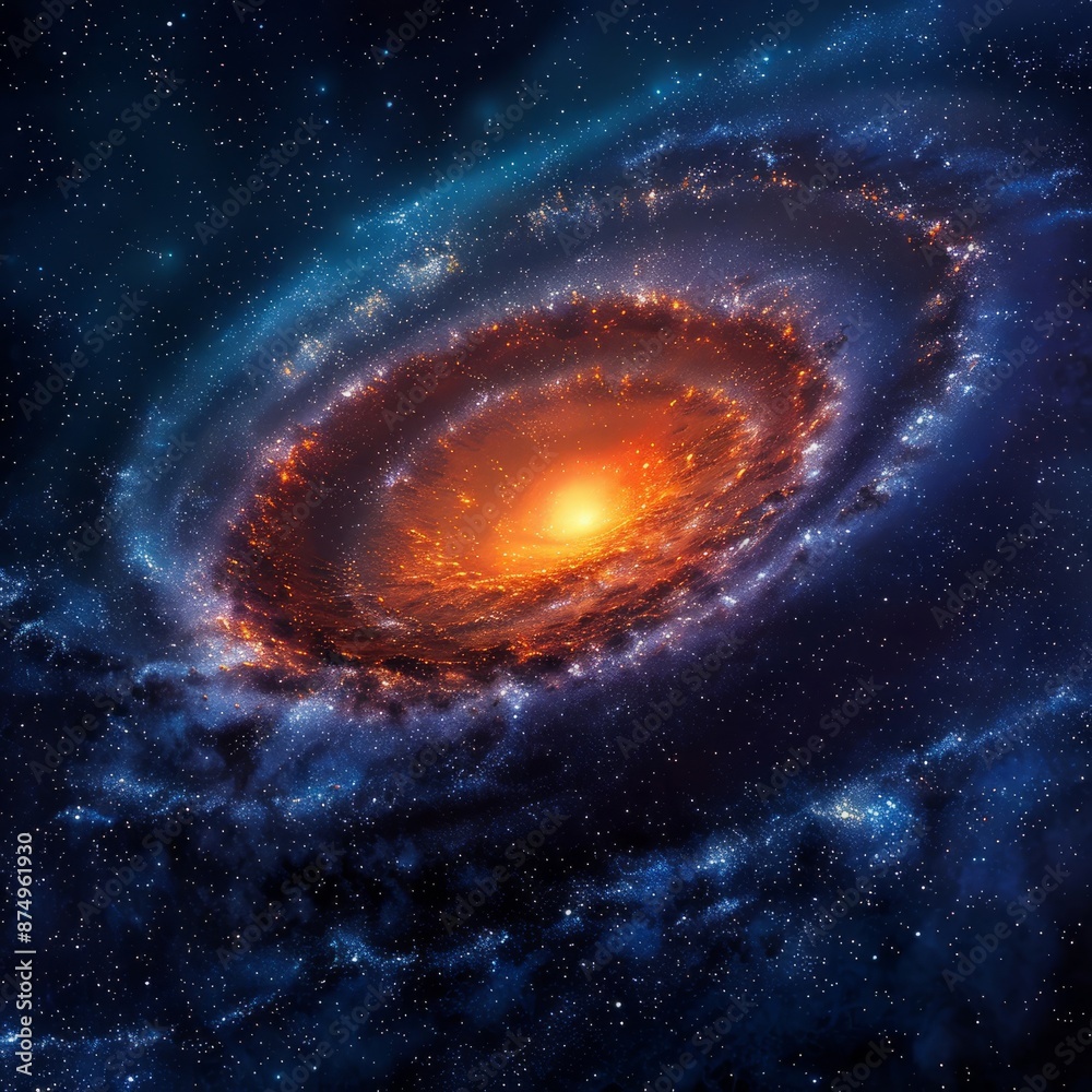 Spiral Galaxy in Deep Space