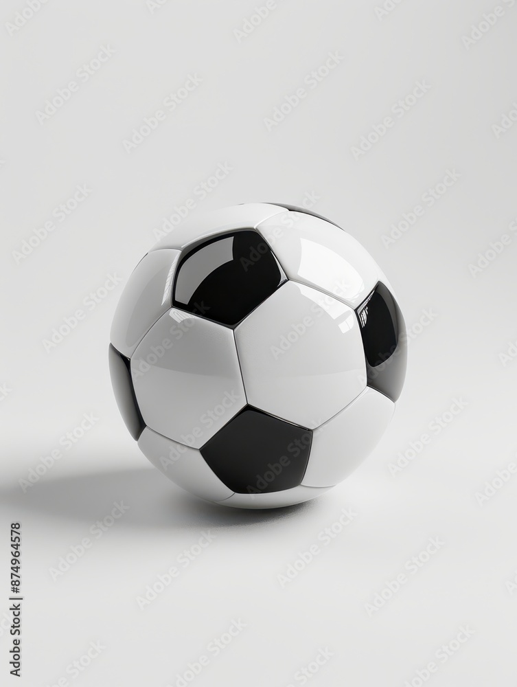 a soccer ball on a white surface a soccer ball on a white surface
