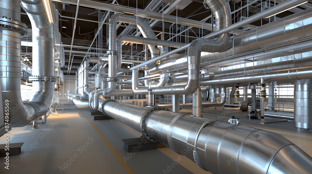 an industrial or commercial facility transformed by state-of-the-art insulation techniques, showcasing our expertise in calorifugeage. Picture pipes and systems an industrial or commercial facility transformed by state-of-the-art insulation techniques, showcasing our expertise in calorifugeage. Picture pipes and systems