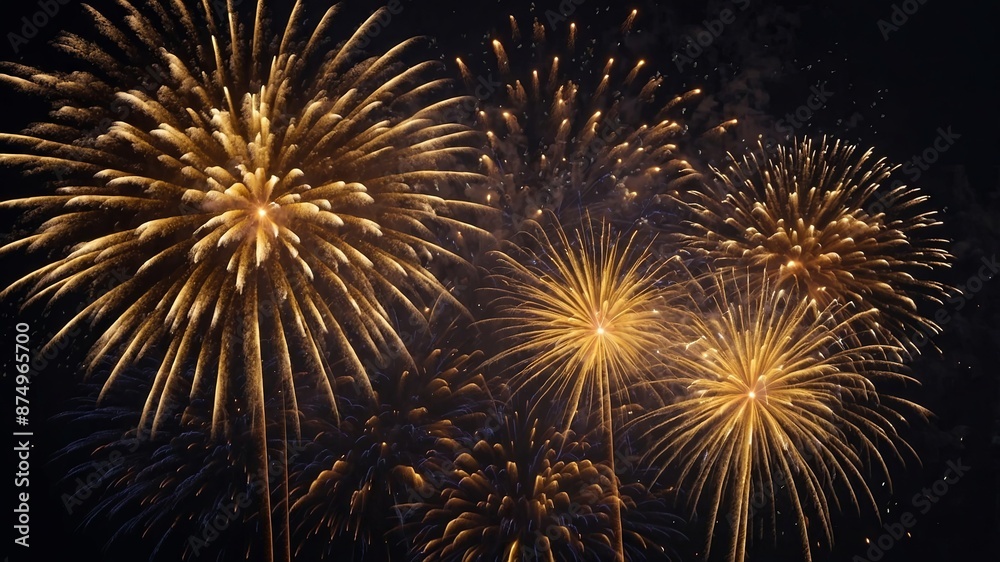 Fireworks background New Year background with gold fireworks. Fireworks background New Year background with gold fireworks.
