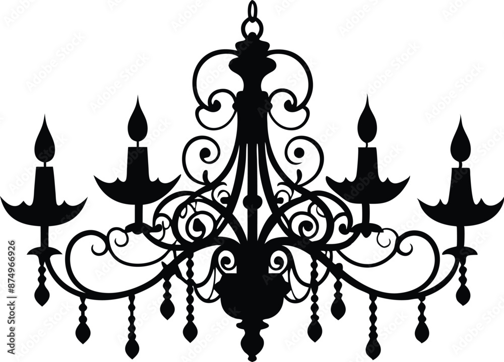 chandelier silhouette vector illustration chandelier silhouette vector illustration