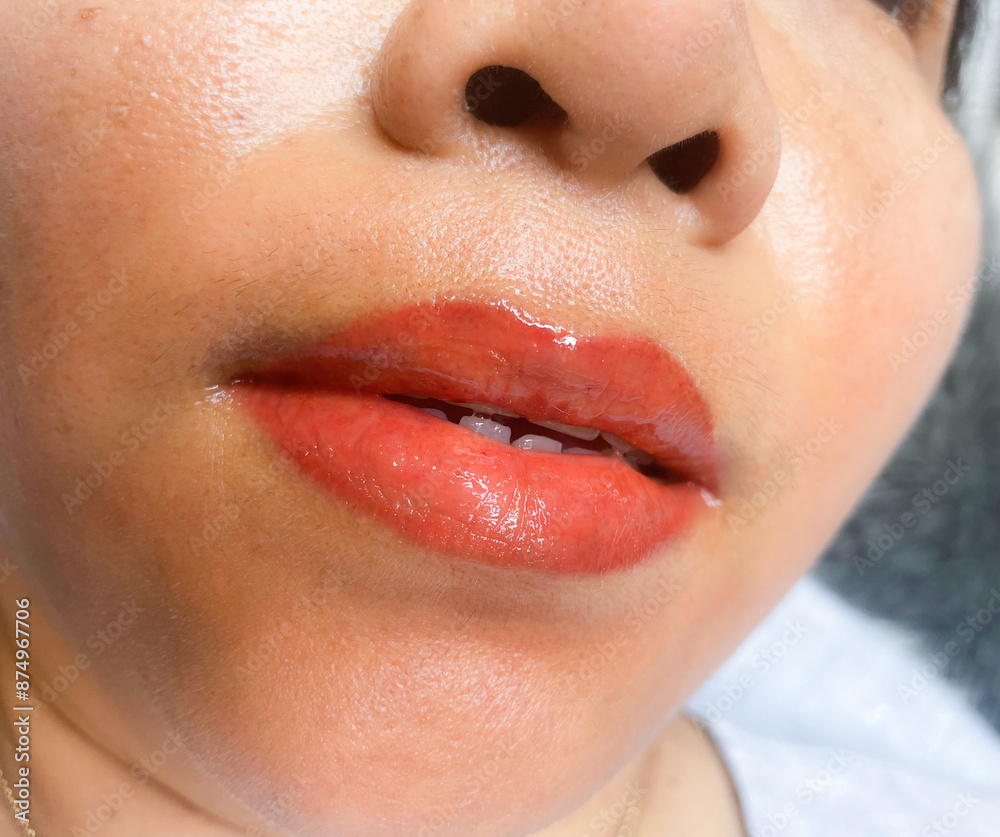 Fototapeta premium Lip Tattoo