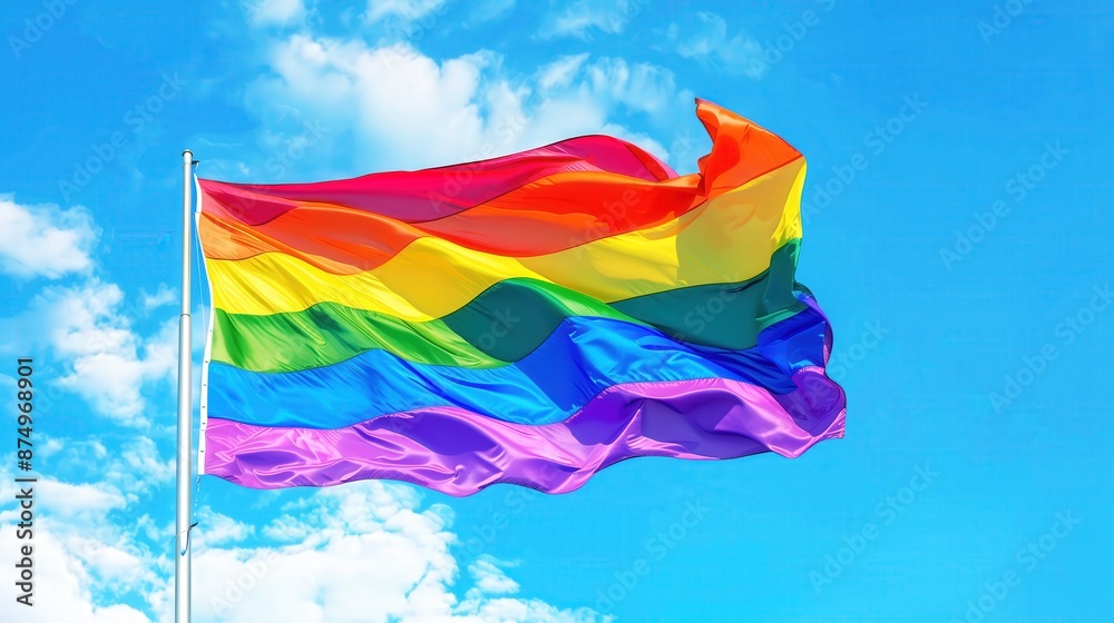 Rainbow flag background images for LGBTQ+ Day posters Stock Photo ...