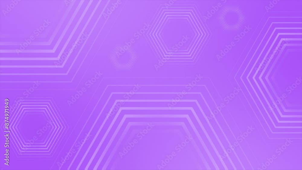 Purple color repeating hexagonal shapes complex geometrical loop able background Purple color repeating hexagonal shapes complex geometrical loop able background