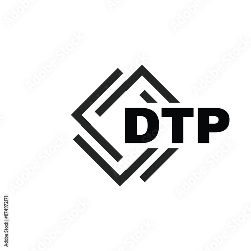 DTP letter logo design on white background. DTP logo. DTP creative initials letter Monogram logo icon concept. DTP letter design