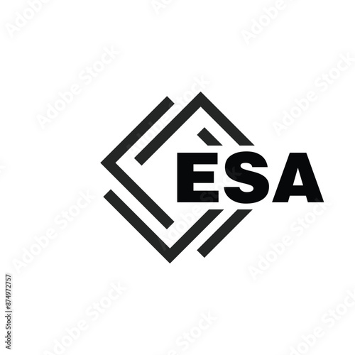 ESA letter logo design on white background. ESA logo. ESA creative initials letter Monogram logo icon concept. ESA letter design