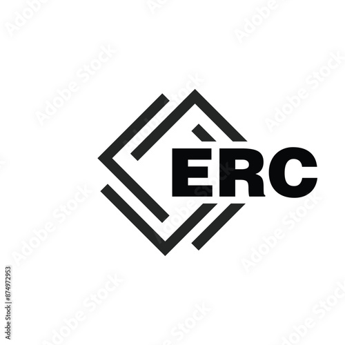 ERC letter logo design on white background. ERC logo. ERC creative initials letter Monogram logo icon concept. ERC letter design