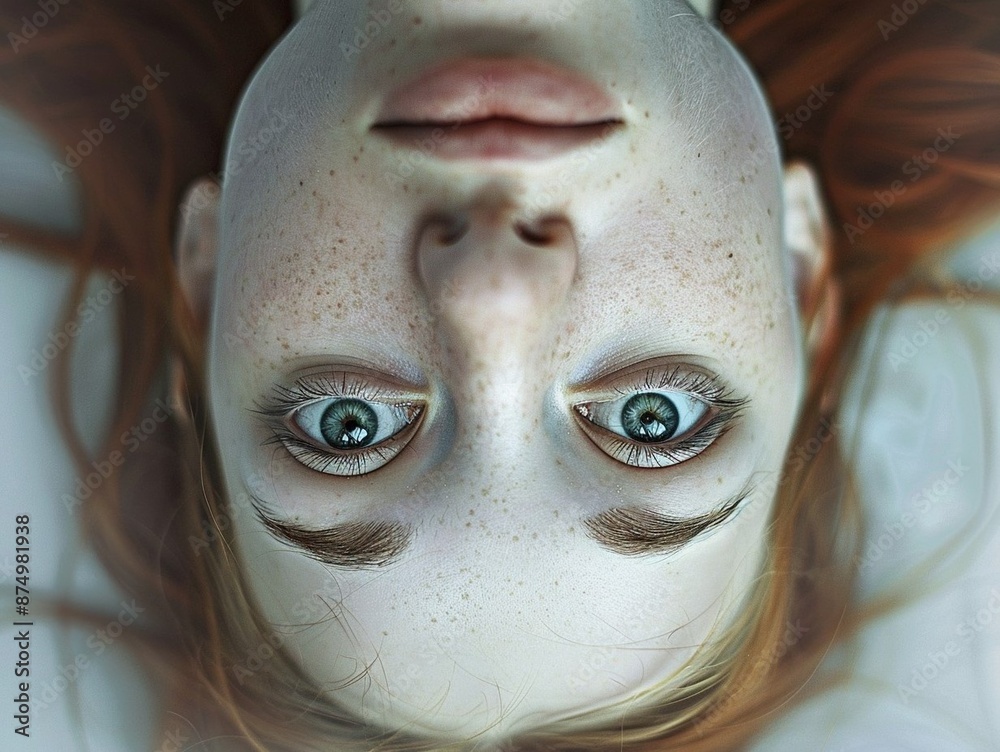 Stunning high-resolution photographs of a young, perfect woman, with eyes as clear as the sky, for whom everything has been turned upside down Stunning high-resolution photographs of a young, perfect woman, with eyes as clear as the sky, for whom everything has been turned upside down