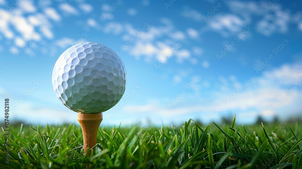 Golf Ball Ready for the Next Swing Golf Ball Ready for the Next Swing