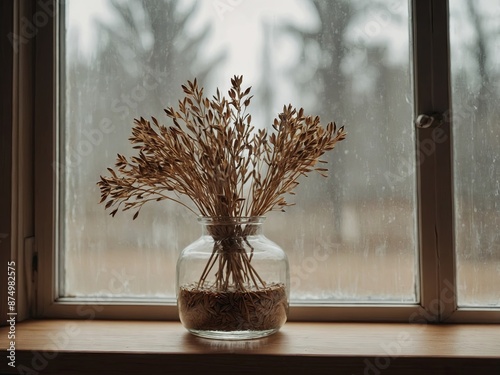 naked girl covers her breast with a pink ribbon - a symbol of breast cancer awareness day, close up, creative.