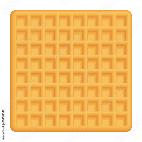 Abstract square waffle pattern isolated graphic illustration.