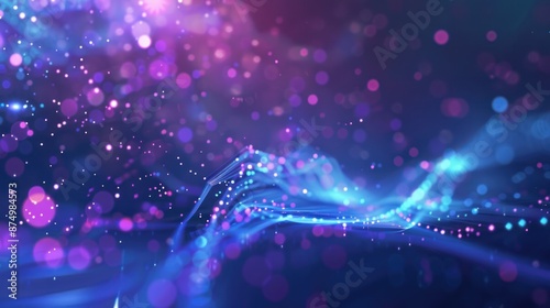 Abstract Blue and Purple Bokeh Lights