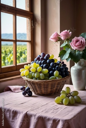 Wallpaper Mural still life with grapes Torontodigital.ca