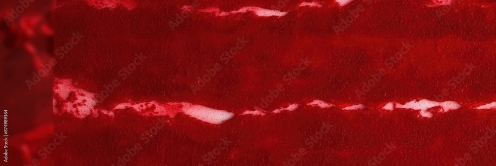 Fototapeta premium Red liquid with white foam floating on the surface