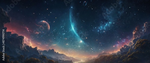 Celestial tranquility invites immersion in beauty wallpaper.