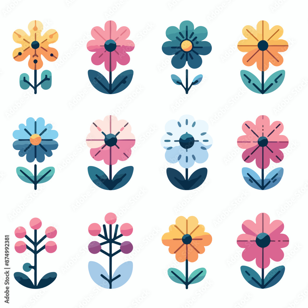 Obraz premium Awesome Vector Flowers Design Art 
