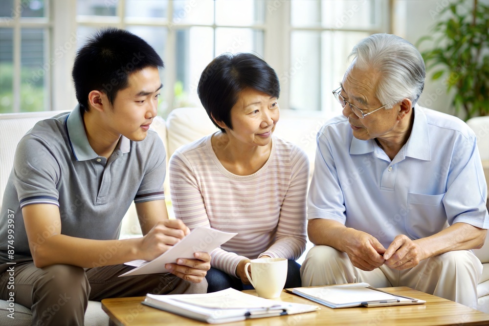 Asian Parents Discussing Children's College Fund
Asian Parents Discussing Children's College Fund