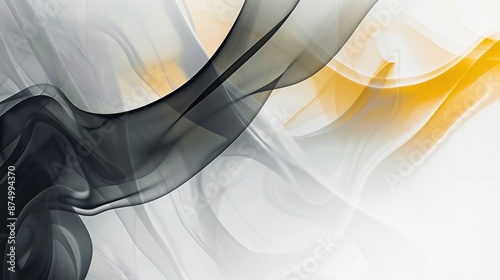 Abstract Swirling Background with Yellow and Gray Hues