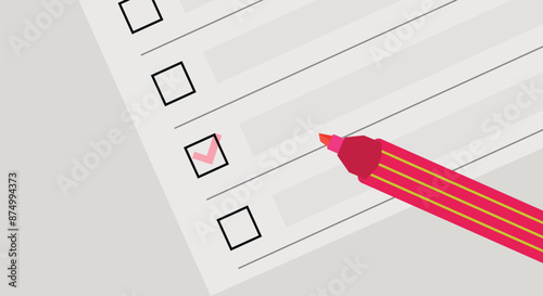 Election day illustration, Election ballot