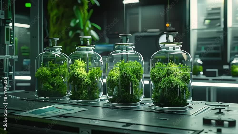 Sapling In Lab laboratory test tube biology science genetically modified plants ...