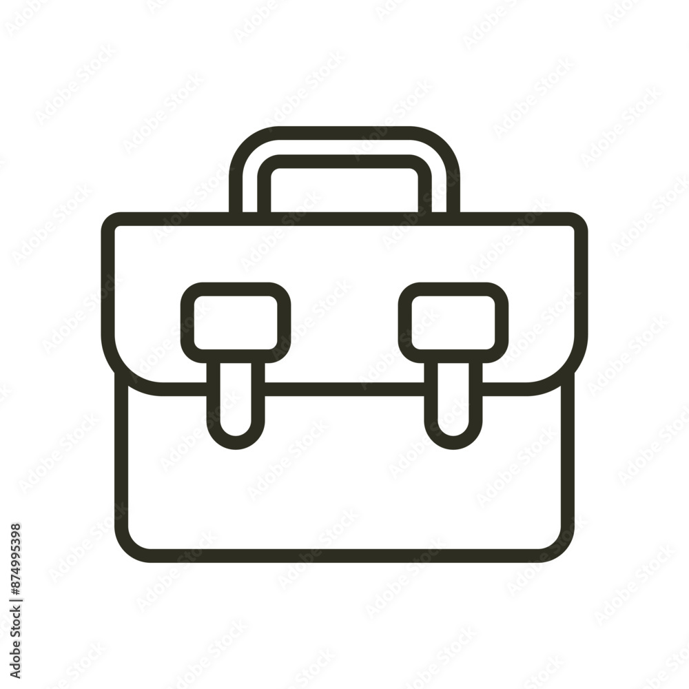 Business suitcase outline icon. Office briefcase vector icon. Simple office bag illustration image Business suitcase outline icon. Office briefcase vector icon. Simple office bag illustration image
