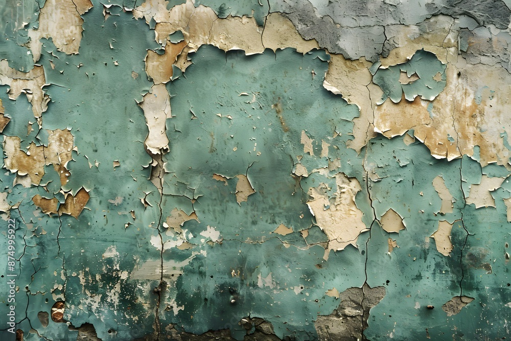 Weathered and Peeling Paint on an Old Wall Weathered and Peeling Paint on an Old Wall